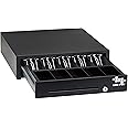EOM-POS Cash Register Money Drawer. Compatible with Square [Receipt Printer Required]. Includes Built in Cable to Connect to Receipt Printer. (Printer Driven)