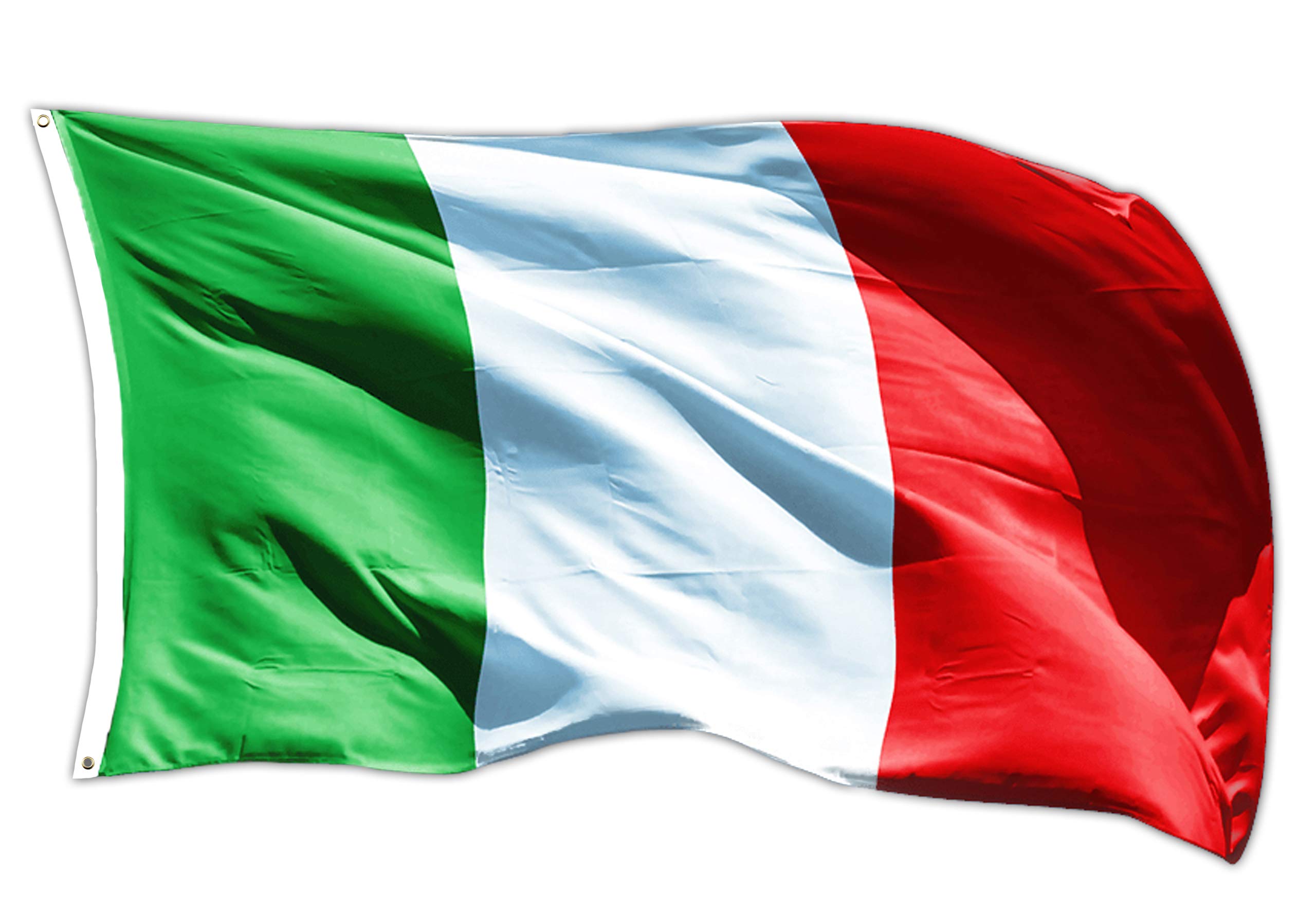 GUSTO Italian National Flag 90x150 cm 3ftx5ft with Metal Rings Bright Colors Resistant — image 1