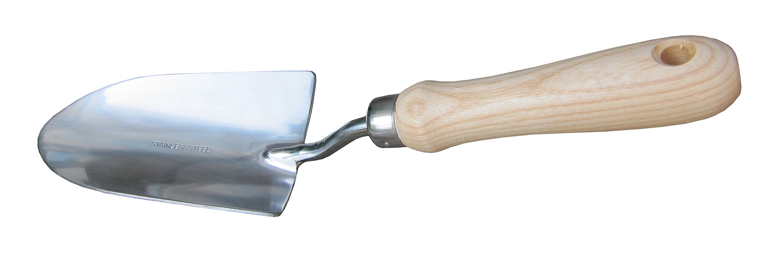 Stainless Hand Trowel 13-Inch, Full Size Stainless Steel Digging Blade- Super Strong Garden Trowel - Stainless Steel Blade Mirror Polishing - with Ash Wood Handle