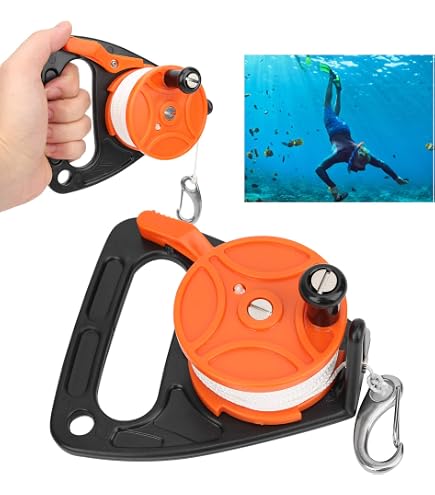 Reusable Rope Reels Diving Reel Diving Rope Retractable Reel With Handle Stopper - 150ft ...
