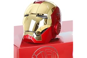 Iron-Man MK 5 Helmet Wearable Electronic Open/Close Iron-Man Mask Kids Toys Birthday (Gold)
