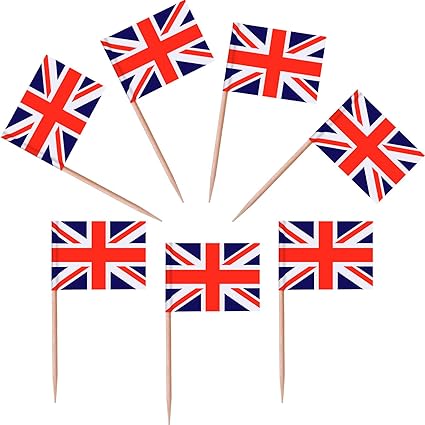 Amazon Co Jp Jovitec 100ピース イギリス国旗 つまようじ ユニオンジャックフラッグ カップケーキトッパー 誕生日 ウェディング ベビーシャワー ナショナルデー用 ホーム キッチン