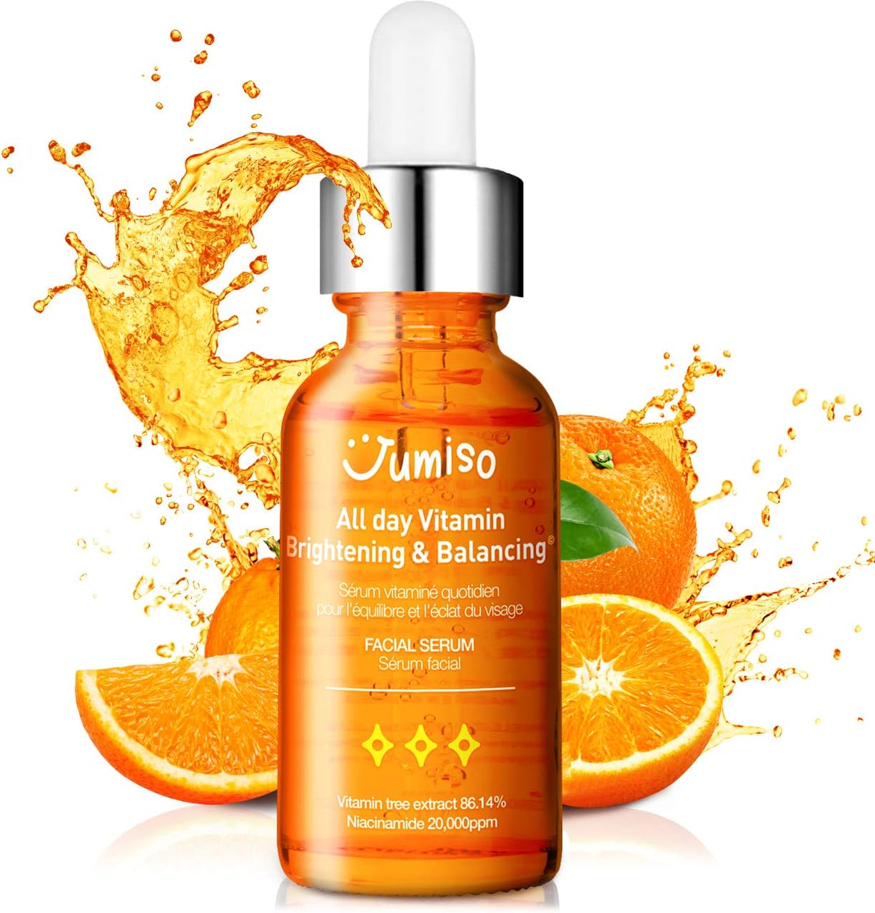 Jumiso Vitamin serum & Hyaluronic Acid for face All day Brightening & Balancing Anti-aging and wrinkle ingredients. Suitable for Derma Roller