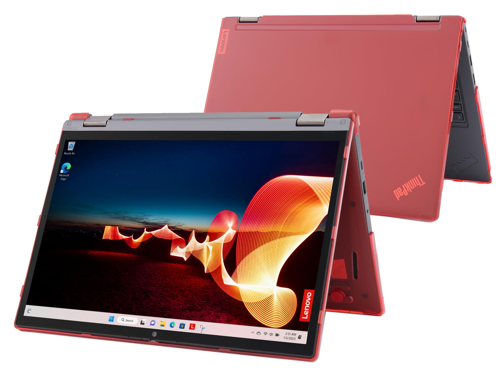 Photo 1 of mCover Case Compatible ONLY for 2023-2024 13.3" Lenovo ThinkPad L13 / L13 Yoga Gen 3 / Gen 4 Windows Notebook Computers (NOT Fitting Any Other Lenovo Models) - Red