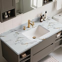 practicalWs Glossy Marble Wallpaper Peel and Stick