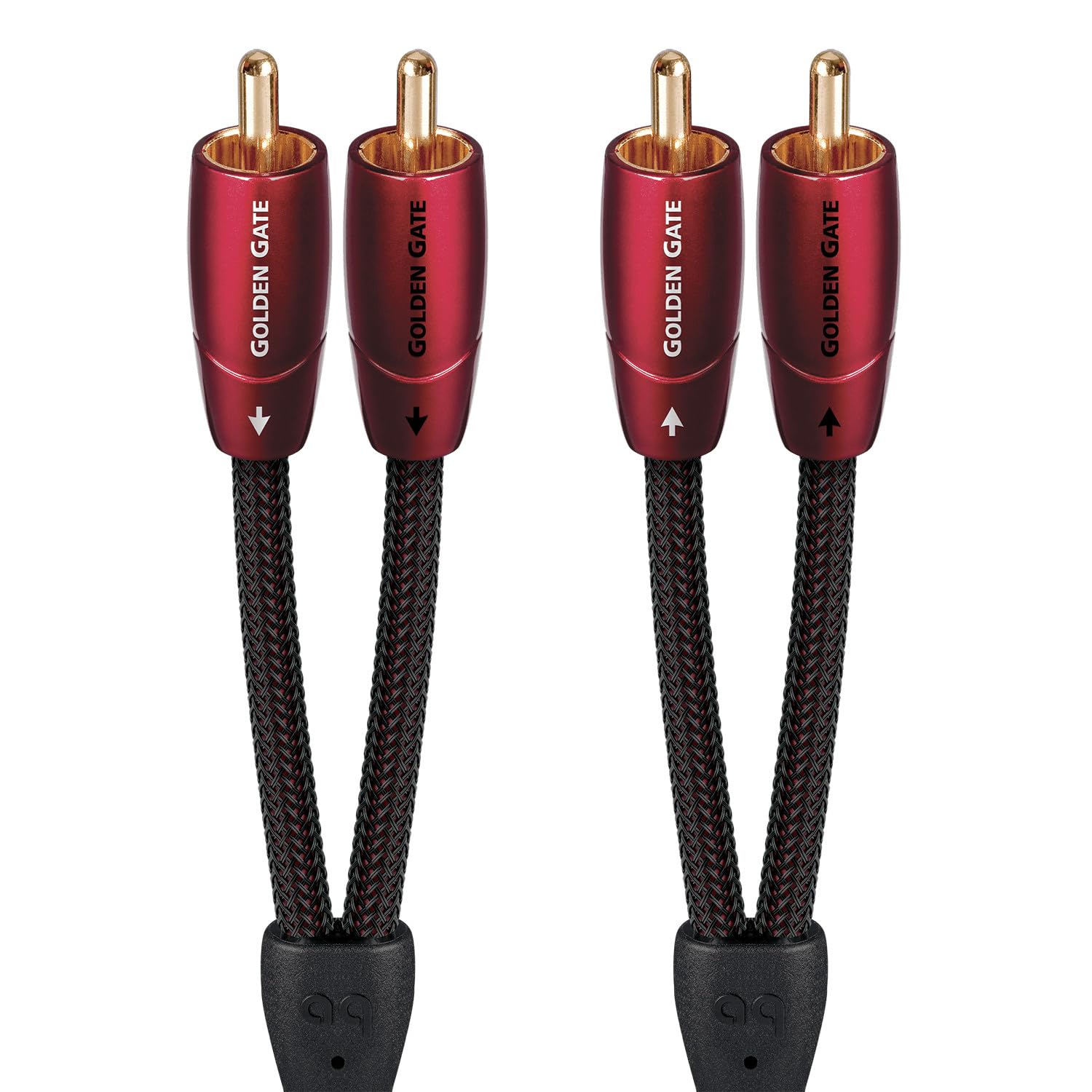 AudioQuest 2m Golden Gate RCA Audio Cable 2 x RCA Black - Audio Cables (2 x RCA, 2 x RCA, Copper, 2 m, Black)