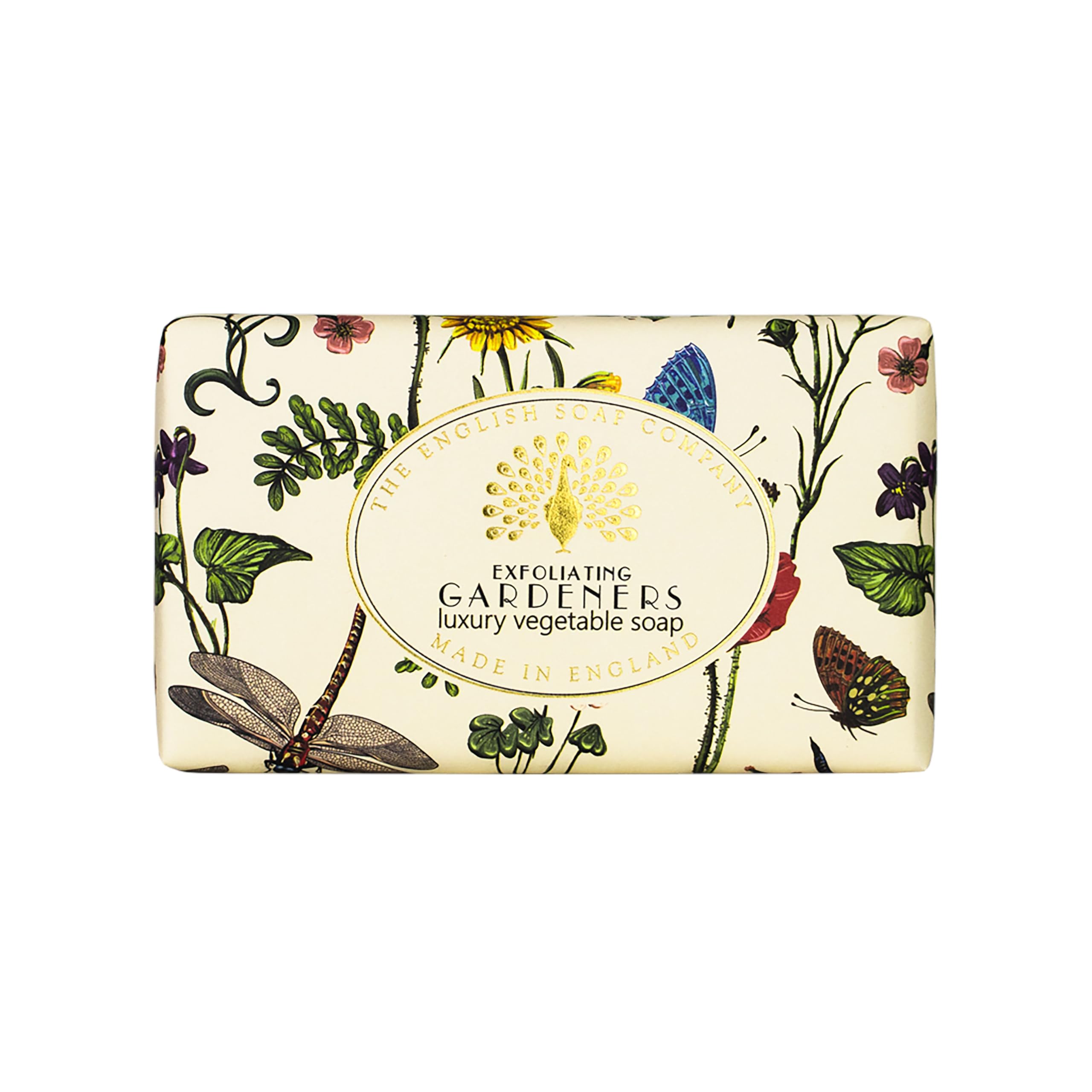The English Soap Company Heritage Gardeners Grapefruit Soap Bar - Exfoliating Shea Butter Soap with Fresh Citrus Fragrance - Vegan Friendly Gift - 190g