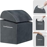 ComfyInLove Foot Rest for Under Desk with 3 Heights, Foot Stool, Dark Grey | Memory foam adjustable footrest, Ergonomic leg elevation, Non-slip Bottom, Washable Cover, Desk Office Home Car Coach Bed