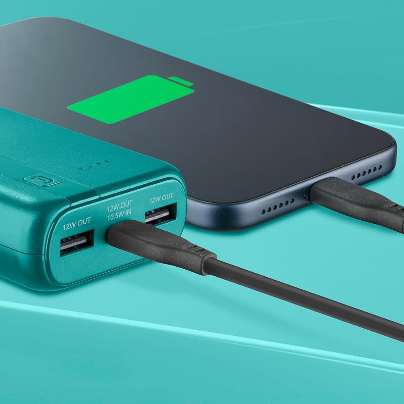 Power Bank Cellularline 20000 mAh com entrada/saída USB-C + 2 portas USB-A – Múltiplas Cargas e Indicador LED – Azul