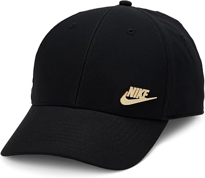 Headwear U NK DF Club Cap S CB Mtfut L, Black/Metallic Gold, FB5371-011, M/L