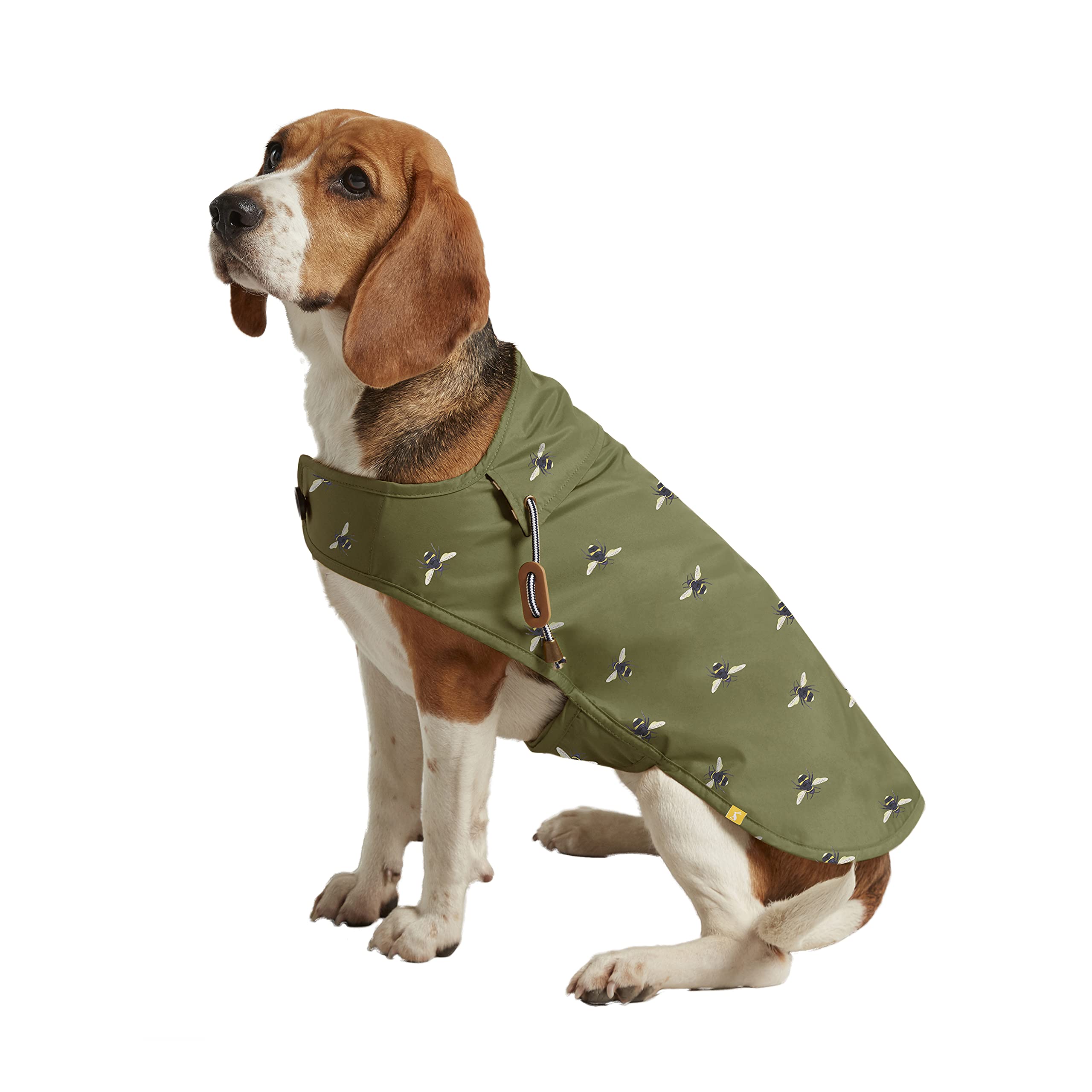 Rosewood x Joules Khaki Bee Print Raincoat for Dogs, Large, Washable, Lightweight, Water-Resistant Dog Coat for Large Dogs — image 1