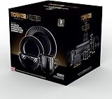 Tower Empire 16 Piece Dinnerware Set Stoneware Black and Brass view 8