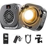 amaran Halo 100x Portable Video Light,100W Bi-Color COB Light | CRI 96+, TLCI 97+ APP Control 2,700K-6,500K Bowens Mount LED Studio Lighting for YouTube Vlog Recording Photography Light
