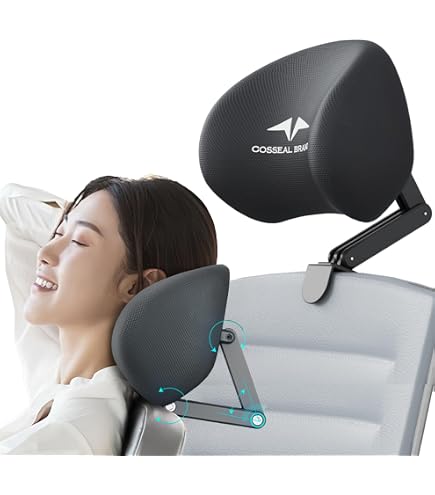 Appuie-tête Réglable Pour Chaise De Bureau - éponge élastique, Polyester Respirant, Sans Perçage - Pour Soulager Le Cou Et Les épaules