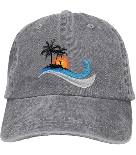 Palm Tree Hat, Hawaii Tropical Palm Tree Baseball Cap, Summer