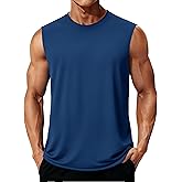 MAGCOMSEN Men's Sleeveless Shirts Quick Dry Tank Tops UPF 50+ Gym Muscle Workout Summer Beach Swim Shirt