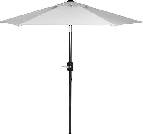 6 Ft Outdoor Patio Umbrella With Aluminum Pole Easy Open Close Crank And Push Button Tilt Adjustment Gray Market Umbrellas On Sale Amazon Co Uk Garden Outdoors