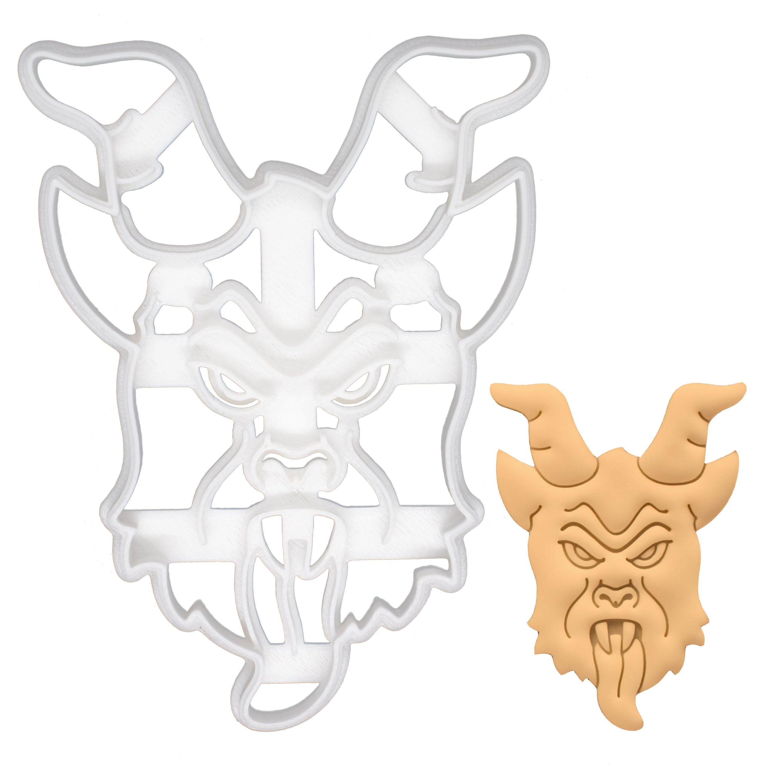 BAKERLOGY Realistic Krampus Cookie Cutter - Detailed Biscuit Cutter Design for Baking and Crafts, Ideal on Fondant, Dough, Clay