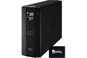 ANYHDD APC UPS Bundle 1500VA UPS Battery Backup - 10 Outlets, BX1500M Backup Battery Power Supply and Surge Protector, AVR, Dataline Protection with Microfiber Cloth