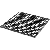 Weber Crafted&reg; Dual‑Sided Sear Grate, Culinary, Outdoor Gourmet | Porcelain‑Enameled Cast-Iron Sear Grate; Thick Side for Steakhouse Sear Marks, Thin Side for Delicate Food, Outdoor Cooking