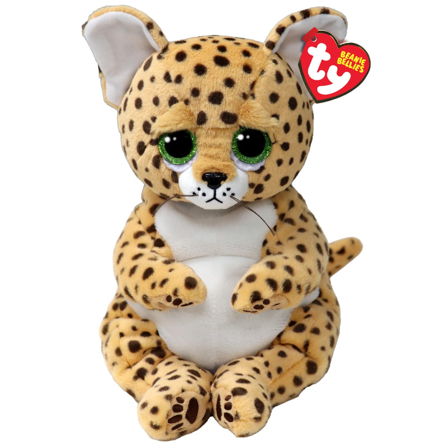 TY Lloyd Leopard Beanie Bellies Medium 24cm - Squishy Beanie Baby Soft Plush Toys - Collectible Cuddly Stuffed Teddy