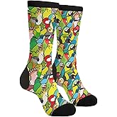 Mouxue Funny Novelty Crazy Crew Tube Socks, Men'S Women'S Casual Dress Socks
