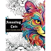 Amazing Cats: Adult coloring book