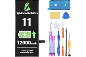 LL TRADER Battery for iPhone 11, 12000 mAh High Capacity Replacement Battery for iPhone 11 (A2111, A2223, A2221) with Full Set Repair Tool Kit 2025 New Model a1