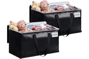 StorageRight Large Moving Bags Heavy Duty Storage Totes for Storage,Packing & Moving Collapsible Moving Supplies with Large Capacity, Reinforced Zippers and Handles, 88L, 2 Packs