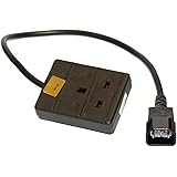 Power cable - IEC C14 plug - 13A socket - 25 cm