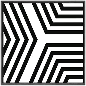 SIGNWIN Framed Canvas Wall Art Optical Illusion Line...