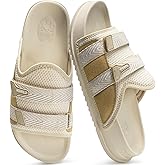 KuaiLu Mens Orthotic Sandals Comfortable Arch Support Fabric Sandal Slippers Shoes Man Casual Summer Cushion Slides Slip On Indoor Outdoor - Ultra-soft Comfort Fit Footbed