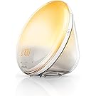 Philips Wake Up Light HF3520/01 - Despertador con 5 sonidos naturales, sistema autoajustable de la intensidad de luz, radio FM, digital