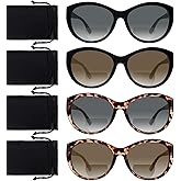 BONCAMOR 4 Pack Bifocal Reading Sunglasses for Women Men Fashion UV400 Protection Sun Readers Outdoor Eyewear