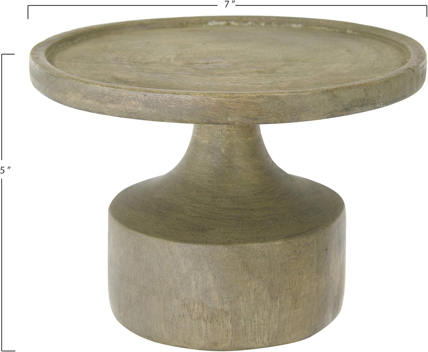 Creative Co-Op DF2258 Mango Wood Candleholder with Blackwash Finish (Holds 6" Pillar Candle Holder, 5", Black: Home & Kitchen