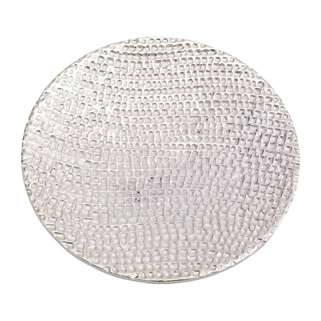 NKlaus candle plate aluminium silver optic Ø 14cm coaster saucer candle holder 10353