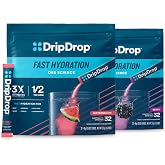 DripDrop Hydration - Electrolyte Powder Packets - Watermelon &amp; Berry - 64 Count