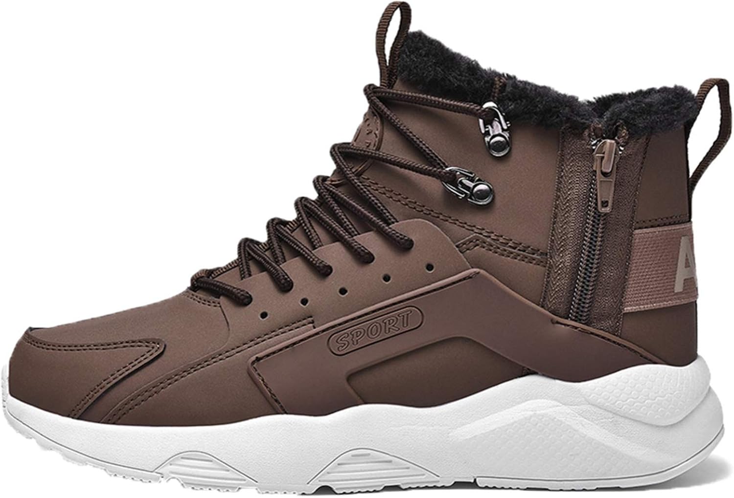 Cremallera Botas Suela De Tocino Bota En Piel Serraje Color