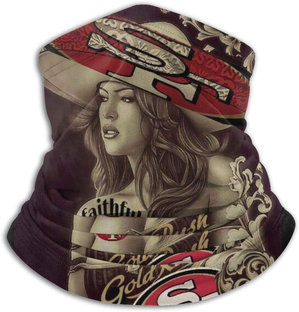 Die Hard '49er Fan' Fleece Neck Warmer Winter Neck Warmer Windproof Face Mask For Men Women
