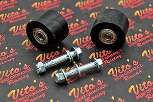 VITOS PERFORMANCE 2 x fits Yamaha Banshee 87-06 Chain roller upper + lower swingarm 42mm BLACK Vito's