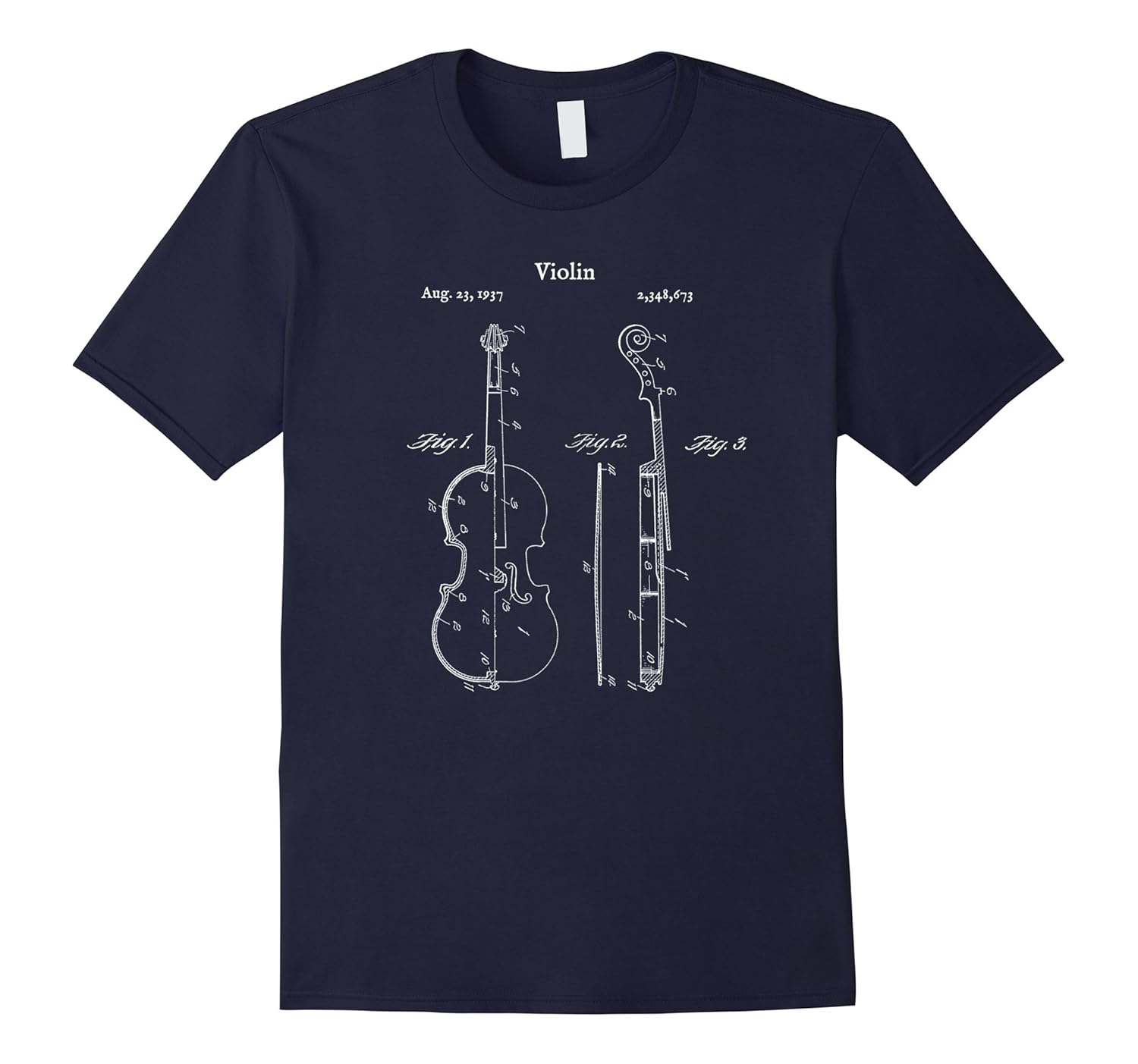 Vintage Violin Blueprint Shirt - Luthier Bow Cello Tee-ANZ