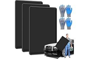 Zejoot 3 Pcs Extra Large Oil Drip Pan for Under Car - 35.4 x 24 x1.6 Inches, Hard Plastic Auto Oil Drip Tray, Oil Catch Pan Replacement Tray to Keep Garage Floor Show Room Driveway Safe and Clean