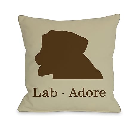 Amazon Com One Bella Casa Lab Adore Throw Pillow For Pets 16 By