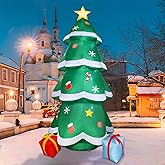 Fulong 10ft Christmas Inflatable Tree with LED Lights, Outdoor Decoration, Durable Blow Up Xmas Tree for Yard, Lawn, Garden, Party - Easy Setup, Weather Resistant
