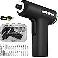 WORKPRO Electric Cordless Screwdriver Set, 4V USB Rechargeable Lithium-ion Battery Power Screwdriver Kit with LED Light, Screw Gun with 28pcs Accessories for Home, Office, Apartment Repair