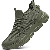 Men's Slip on Walking Shoes Tennis Running Sneakers Lightweight Breathable Casual Soft Sole Comfort Work Gym Trainers