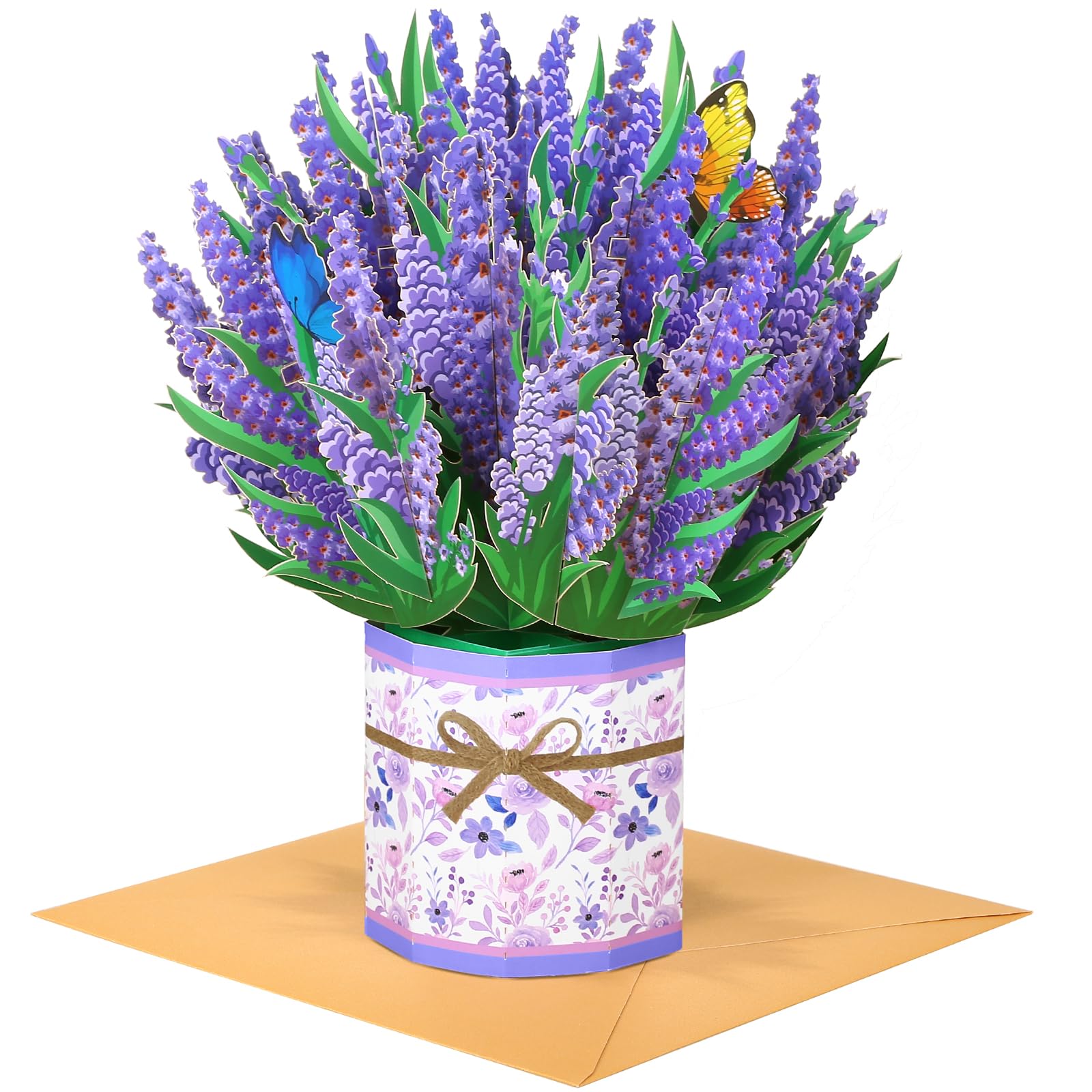 Mua Paper Flower Bouquet Pop Up Cards, Lavender 3D Popup Birthday Cards ...