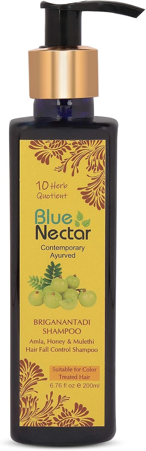 Blue Nectar Hair Fall Control and Healthy Scalp Hair Cleanser Shampoo for dry dull & damaged hair with Amla, Honey & Mulethi - Image 4
