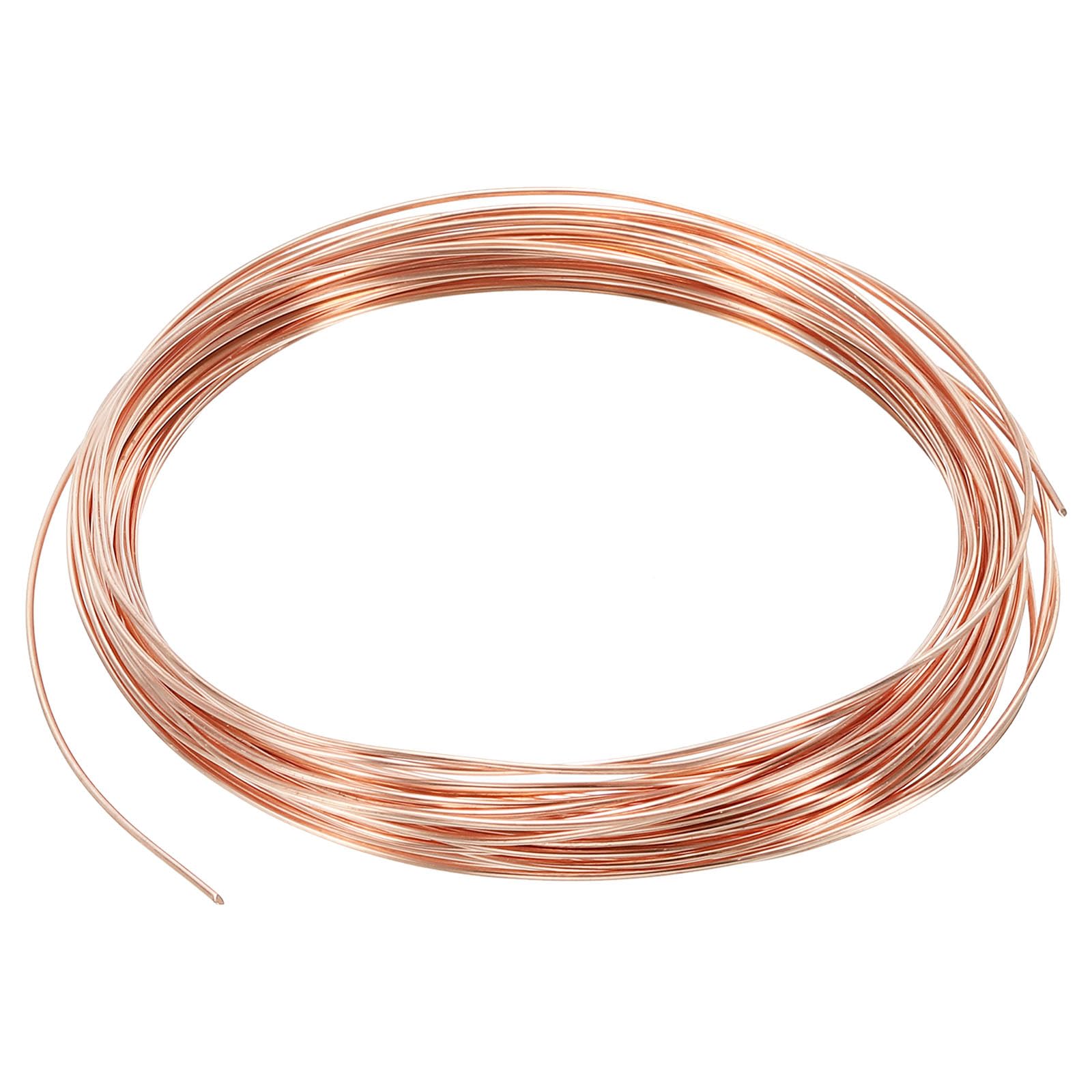 PATIKIL 32.8 Feet Solid Bare Copper Wire, 20 Gauge 99.9% Pure Copper Wire 1mm Soft Beading Wire Metal Plant Stem Ties for Jewelry Craft (10m)
