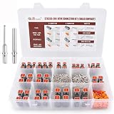 JRready ST6330-204 Deutsch DTM Connector Kits (2 Pin x16 + 4 Pin x14), Size 20 Solid Contacts for 20–22 AWG, IP67 Waterproof Connectors for Automotive/Marine/ATV Trailer Wiring Harness Repair